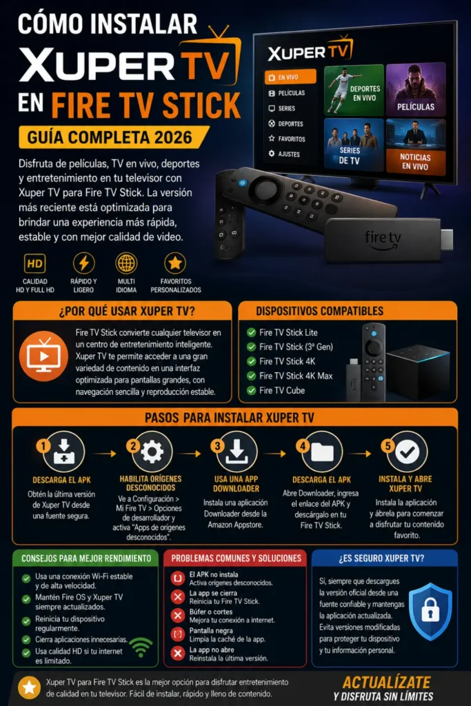 Install Xuper TV on Fire TV Stick – Latest Version (2026)