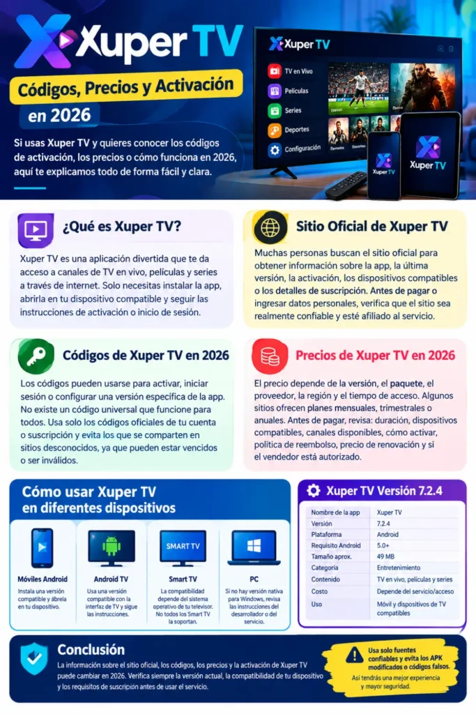 Xuper Tv Official Site: Codes, Prices & How to Activate (2026)
