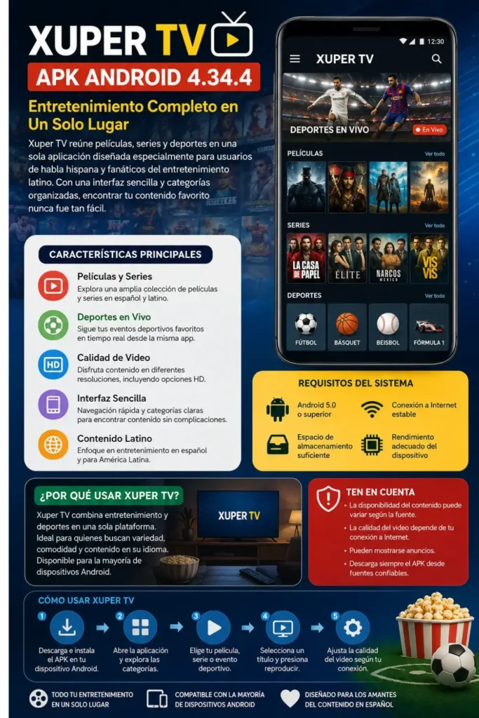 Xuper TV APK Android 4.34.4: Watch HD Movies and TV Series in One Place