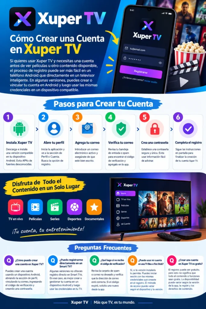 Xuper TV Account Sign Up To Watch Movies Free