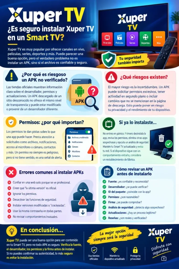 Xuper TV on Smart TV: Check the Risks of Installing an Unverified APK